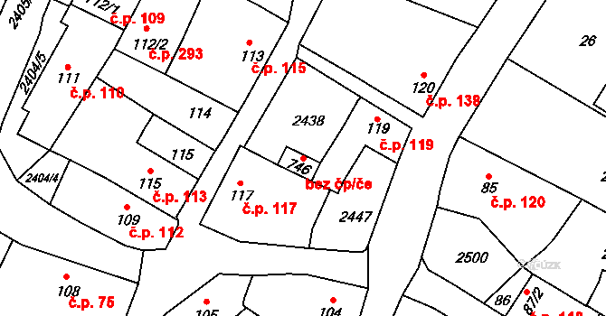 Sobotka 39804763 na parcele st. 746 v KÚ Sobotka, Katastrální mapa