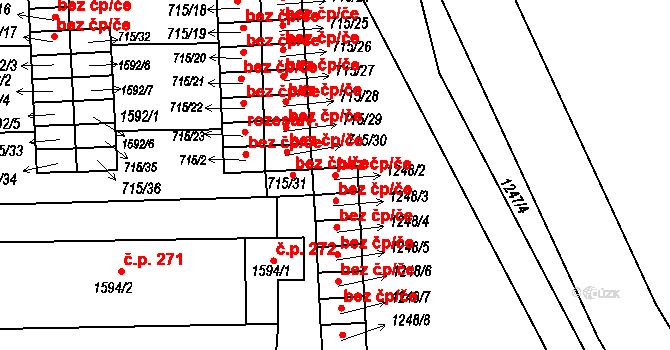 Dýšina 41730763 na parcele st. 1248/2 v KÚ Dýšina, Katastrální mapa