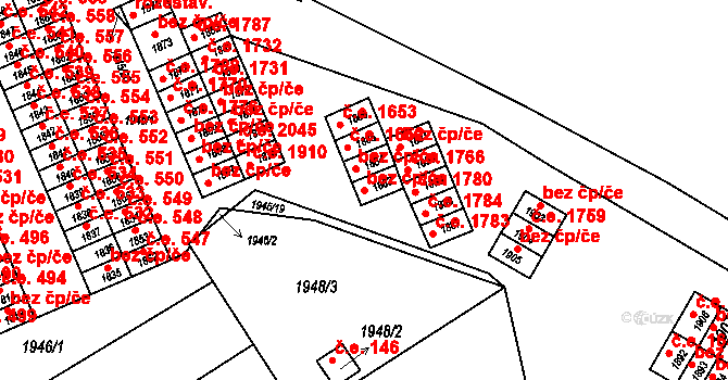 Jirkov 42945763 na parcele st. 1883 v KÚ Jirkov, Katastrální mapa