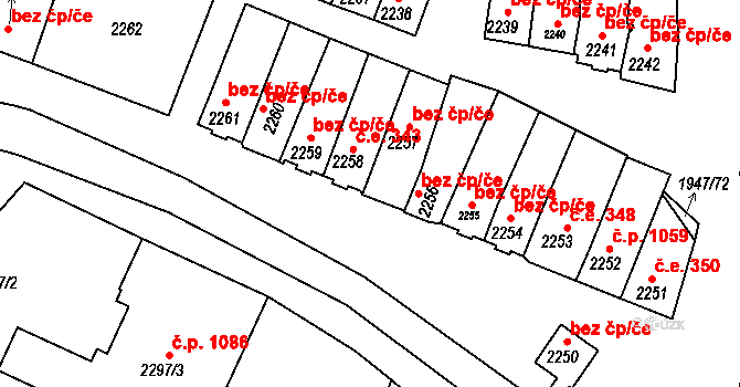 Mutěnice 44820763 na parcele st. 2257 v KÚ Mutěnice, Katastrální mapa