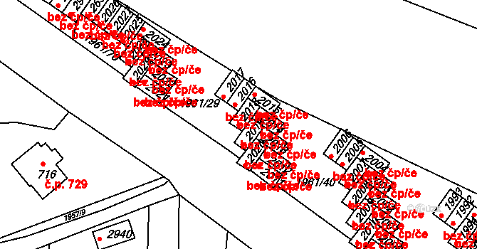 Milevsko 46191763 na parcele st. 2018 v KÚ Milevsko, Katastrální mapa