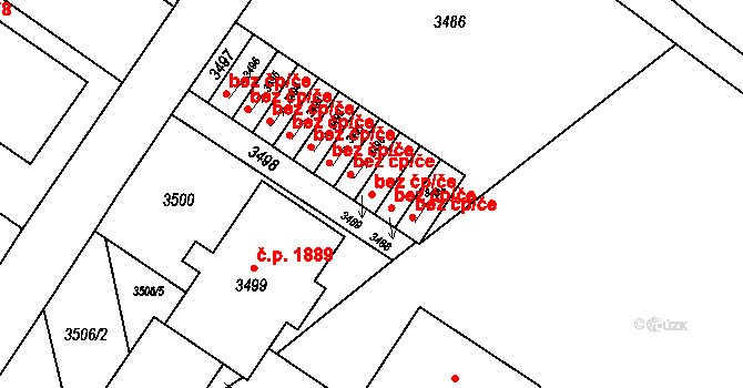 Vsetín 48297763 na parcele st. 3489 v KÚ Vsetín, Katastrální mapa