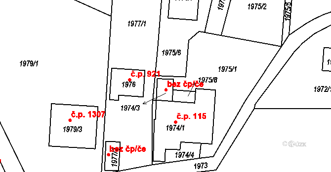 Nýřany 48465763 na parcele st. 1974/3 v KÚ Nýřany, Katastrální mapa