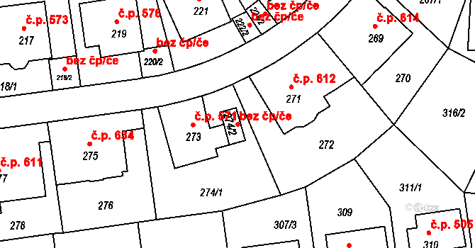 Ústí nad Labem 49929763 na parcele st. 274/2 v KÚ Klíše, Katastrální mapa