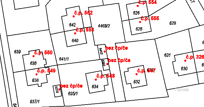 Praha 50379763 na parcele st. 641/2 v KÚ Strašnice, Katastrální mapa