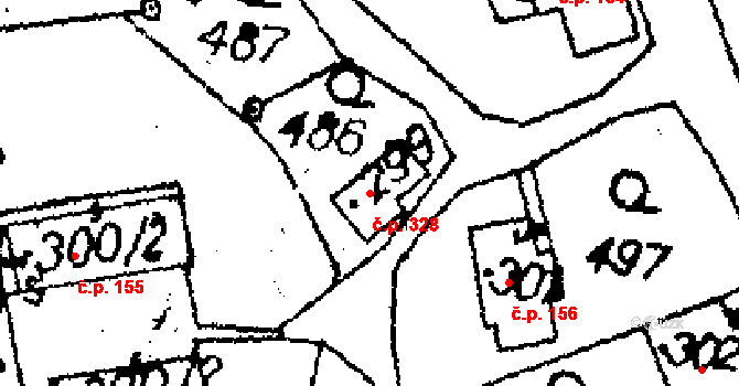 Libina 328 na parcele st. 7244 v KÚ Horní Libina, Katastrální mapa