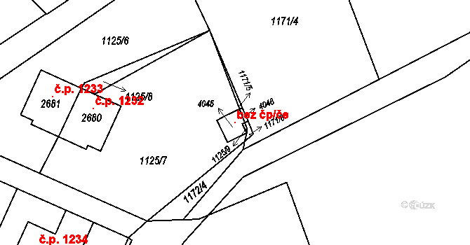 Vrchlabí 104490764 na parcele st. 4045 v KÚ Vrchlabí, Katastrální mapa