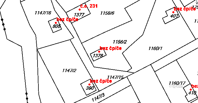 Nová Role 38904764 na parcele st. 1378 v KÚ Nová Role, Katastrální mapa