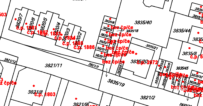 Litoměřice 41090764 na parcele st. 3820/13 v KÚ Litoměřice, Katastrální mapa