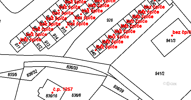 Rýmařov 42722764 na parcele st. 940 v KÚ Rýmařov, Katastrální mapa