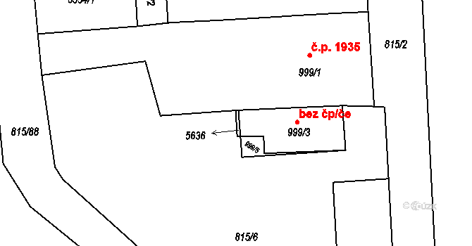 Břeclav 47206764 na parcele st. 815/6 v KÚ Břeclav, Katastrální mapa