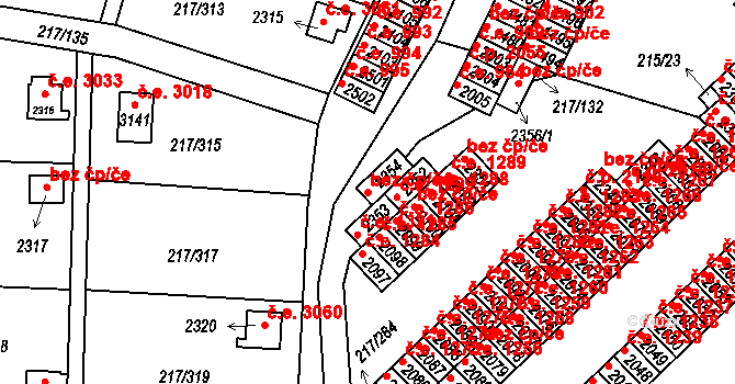 Sezimovo Ústí 47426764 na parcele st. 2354 v KÚ Sezimovo Ústí, Katastrální mapa