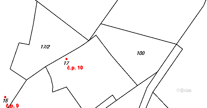 Liderovice 10, Chotoviny na parcele st. 17 v KÚ Liderovice, Katastrální mapa