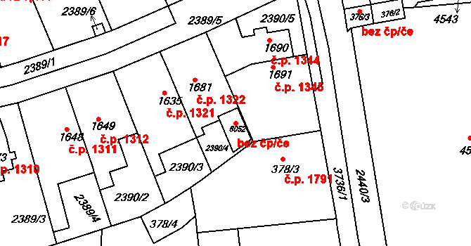 Rakovník 73954764 na parcele st. 6052 v KÚ Rakovník, Katastrální mapa
