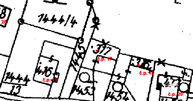 Nové Sady 17, Horní Štěpánov na parcele st. 317 v KÚ Horní Štěpánov, Katastrální mapa