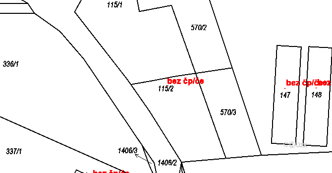 Čestín 106888765 na parcele st. 115/2 v KÚ Polipsy, Katastrální mapa