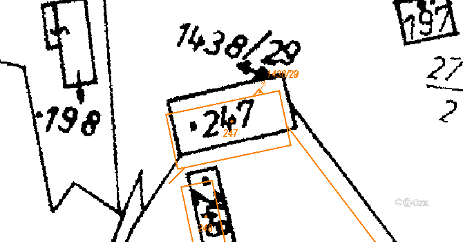 Skály 121601765 na parcele st. 247 v KÚ Skály u Protivína, Katastrální mapa