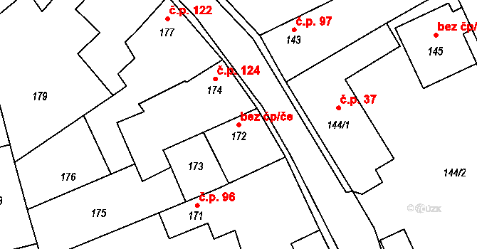 Neveklov 39369765 na parcele st. 172 v KÚ Neveklov, Katastrální mapa