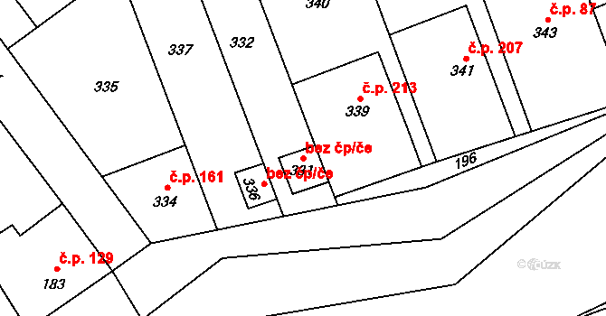 Přerov 41793765 na parcele st. 331 v KÚ Čekyně, Katastrální mapa