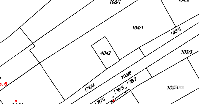 Milotice 44576765 na parcele st. 4042 v KÚ Milotice u Kyjova, Katastrální mapa