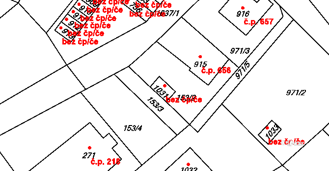 Chrast 38041766 na parcele st. 1031 v KÚ Chrast, Katastrální mapa