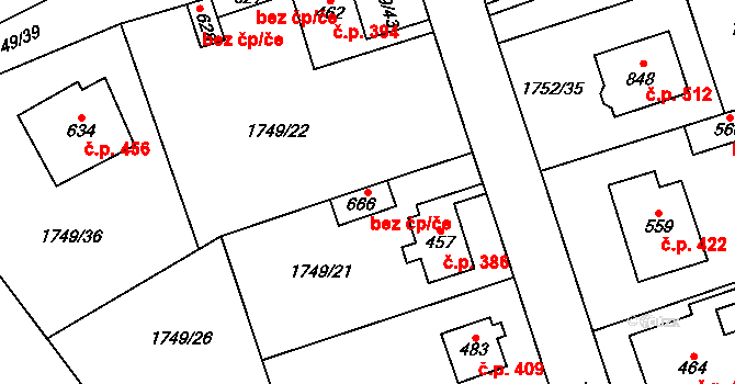 Libouchec 38805766 na parcele st. 666 v KÚ Libouchec, Katastrální mapa