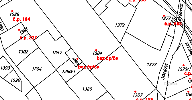 Nivnice 49057766 na parcele st. 1384 v KÚ Nivnice, Katastrální mapa