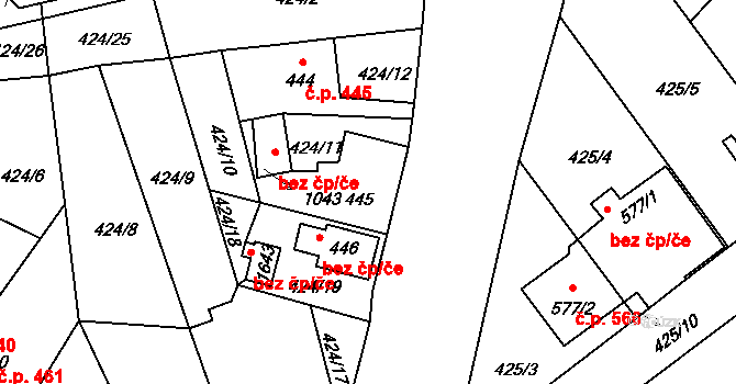 Hluboká nad Vltavou 444, Katastrální mapa
