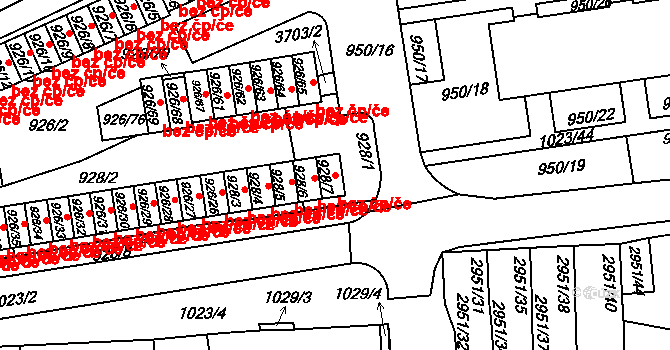 Holešov 41694767 na parcele st. 928/7 v KÚ Holešov, Katastrální mapa