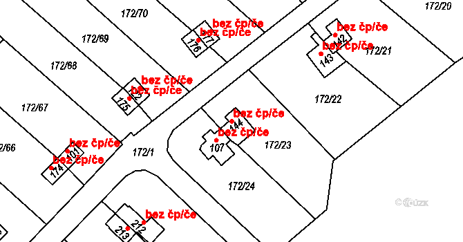 Obrnice 43667767 na parcele st. 144 v KÚ České Zlatníky, Katastrální mapa