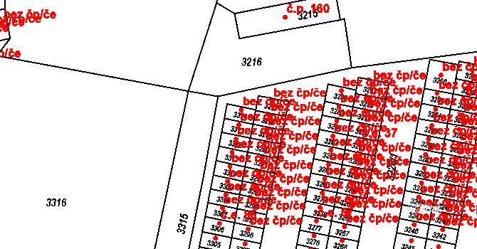 Orlová 43951767 na parcele st. 3313 v KÚ Horní Lutyně, Katastrální mapa