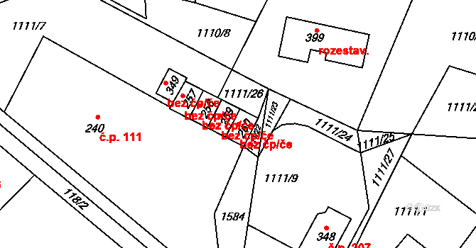Horní Branná 44286767 na parcele st. 260 v KÚ Valteřice v Krkonoších, Katastrální mapa