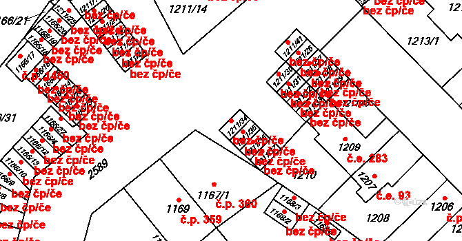 Plzeň 46514767 na parcele st. 1211/34 v KÚ Doubravka, Katastrální mapa