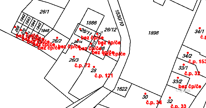 Vilémov 47376767 na parcele st. 36 v KÚ Vilémov u Litovle, Katastrální mapa