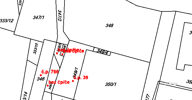 Suchdol nad Lužnicí 47544767 na parcele st. 349/4 v KÚ Suchdol nad Lužnicí, Katastrální mapa