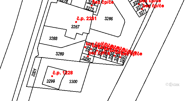 Vsetín 48302767 na parcele st. 3293 v KÚ Vsetín, Katastrální mapa