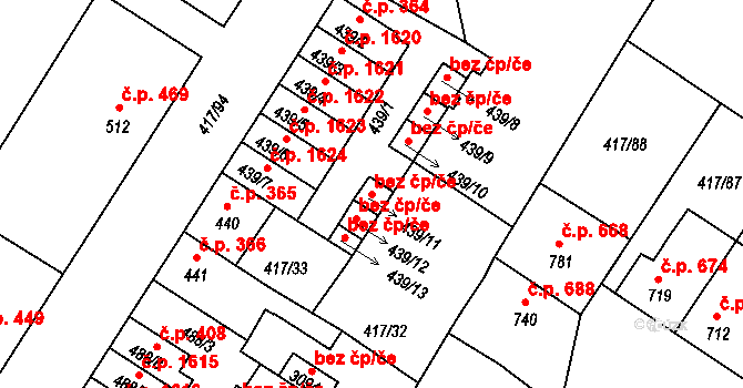 Bystřice pod Hostýnem 48493767 na parcele st. 439/11 v KÚ Bystřice pod Hostýnem, Katastrální mapa