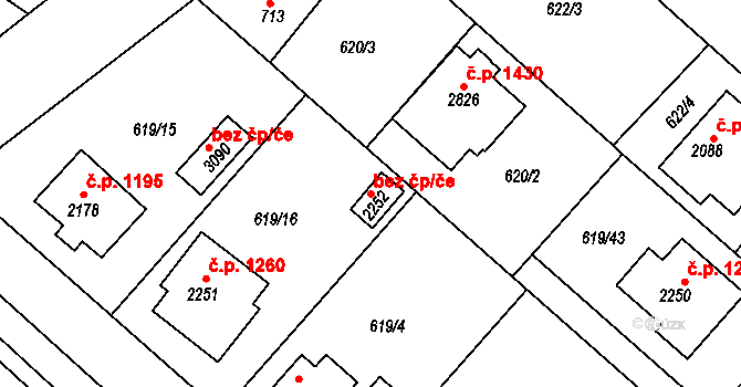 Neratovice 49390767 na parcele st. 2252 v KÚ Neratovice, Katastrální mapa