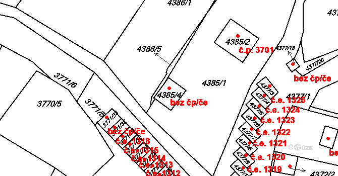 Znojmo 86552767 na parcele st. 4385/4 v KÚ Znojmo-město, Katastrální mapa