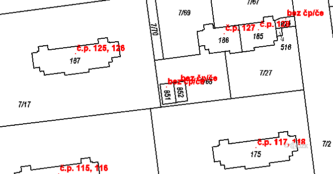 Pardubice 100189768 na parcele st. 851 v KÚ Ohrazenice, Katastrální mapa