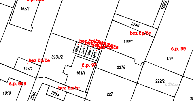 Opava 102944768 na parcele st. 161/6 v KÚ Kateřinky u Opavy, Katastrální mapa