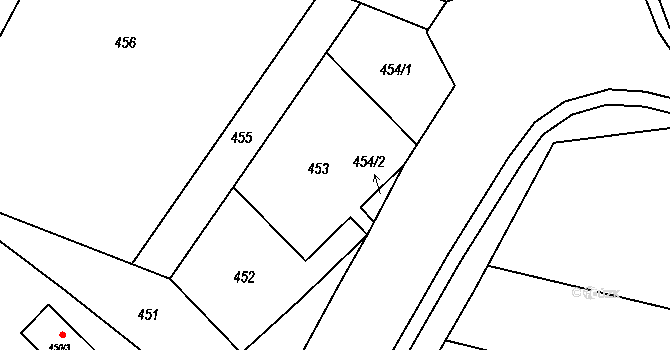 Pudlov 115, Bohumín na parcele st. 453 v KÚ Pudlov, Katastrální mapa