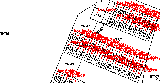 Lišov 46945768 na parcele st. 1037 v KÚ Lišov, Katastrální mapa