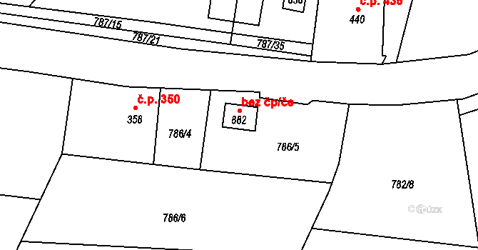 Jablonec nad Nisou 49757768 na parcele st. 882 v KÚ Kokonín, Katastrální mapa