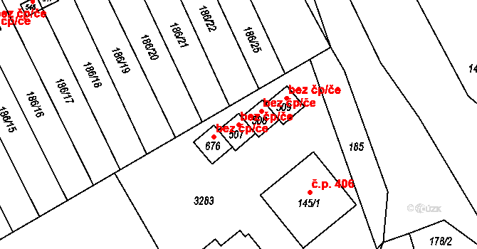 Roštín 50045768 na parcele st. 507 v KÚ Roštín, Katastrální mapa