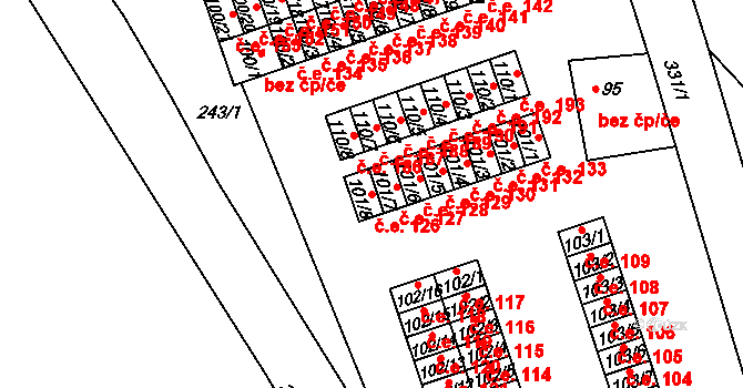 Šumná 126, Litvínov na parcele st. 101/8 v KÚ Šumná u Litvínova, Katastrální mapa