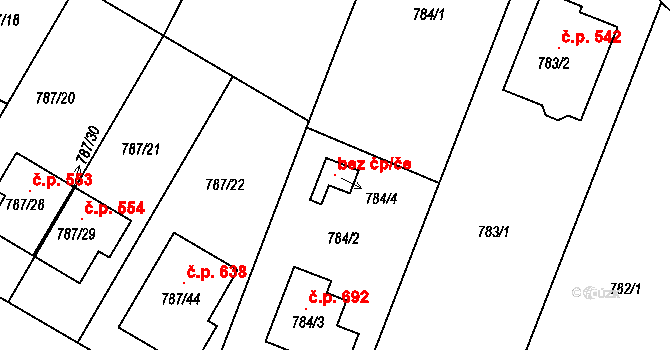 Proboštov 96674768 na parcele st. 784/4 v KÚ Proboštov u Teplic, Katastrální mapa