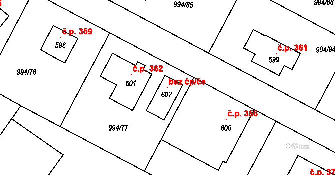 Čimelice 98919768 na parcele st. 602 v KÚ Čimelice, Katastrální mapa