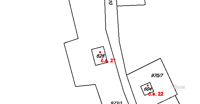 Bublava 21, Katastrální mapa