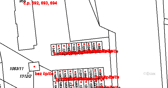 Svitavy 40154769 na parcele st. 1039 v KÚ Čtyřicet Lánů, Katastrální mapa